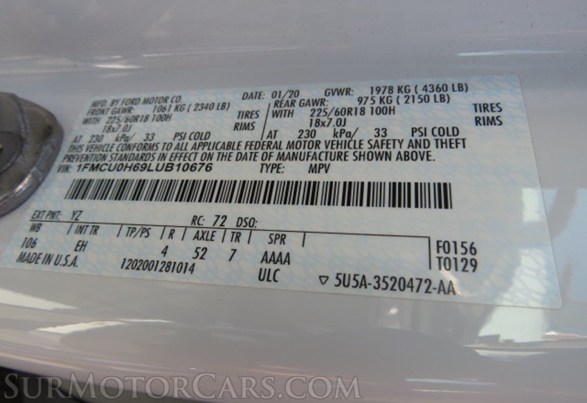 2020 Ford Escape - Image 54