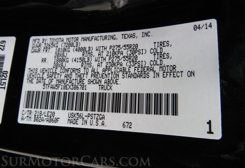 2014 Toyota Tundra 4WD Truck - Image 59