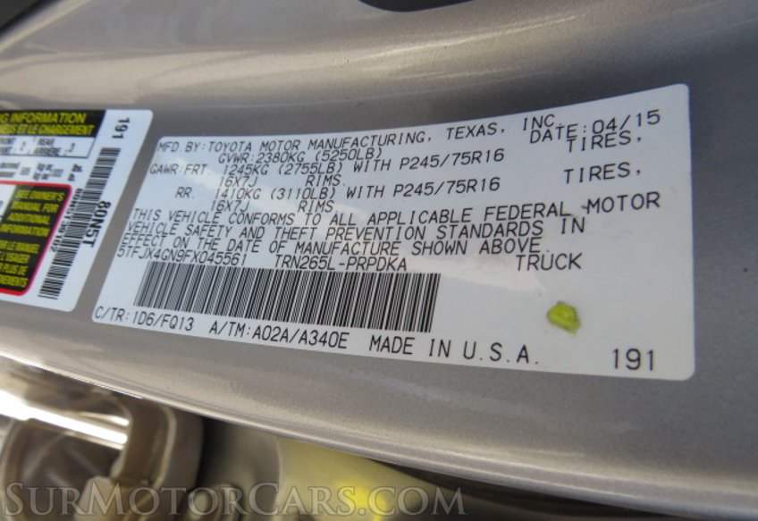 2015 Toyota Tacoma - Image 44