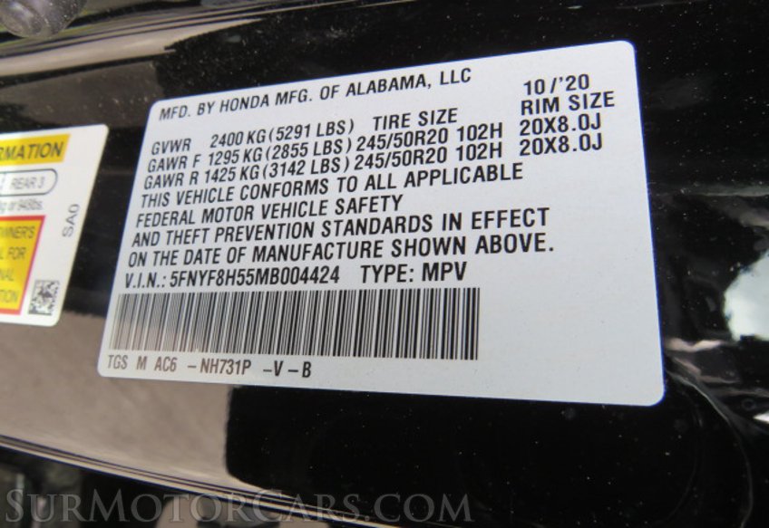 2021 Honda Passport - Image 56