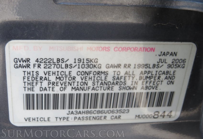 2006 Mitsubishi Lancer - Image 69