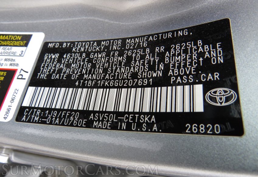 2016 Toyota Camry - Image 43