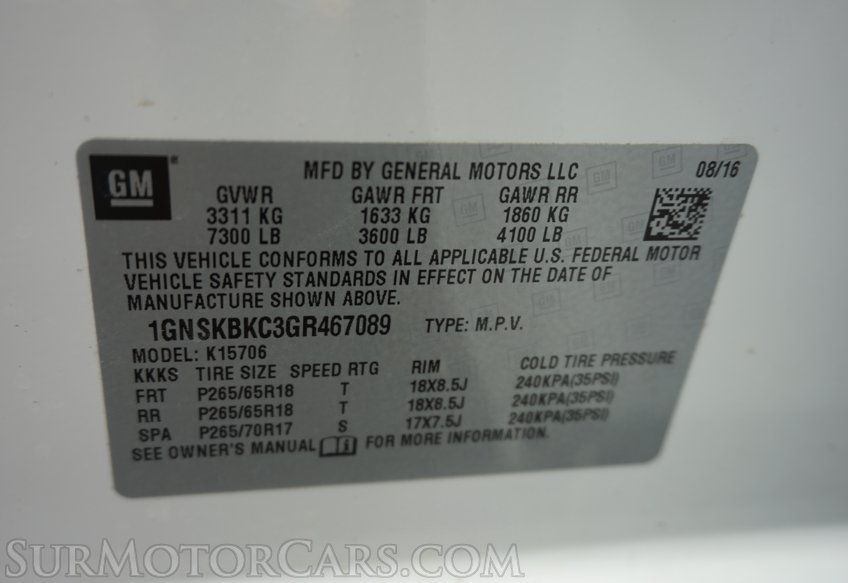 2016 Chevrolet Tahoe - Image 71