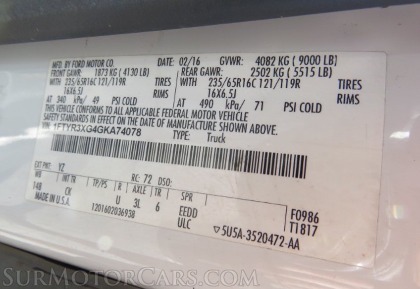 2016 Ford Transit Cargo Van - Image 44