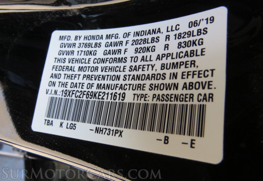 2019 Honda Civic Sedan - Image 46