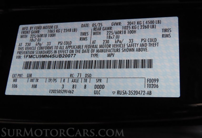 2025 Ford Escape AWD ST-Line - Image 54