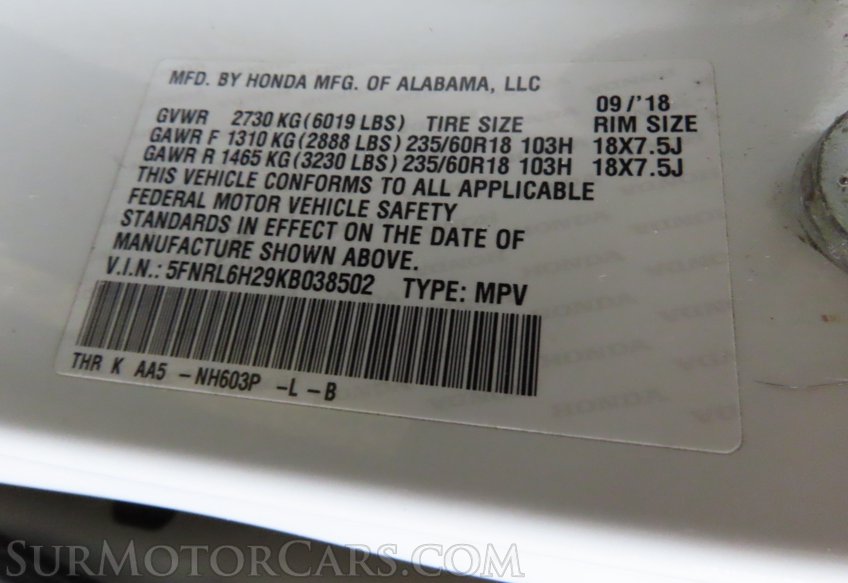 2019 Honda Odyssey - Image 46