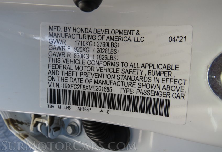 2021 Honda Civic Sedan - Image 53