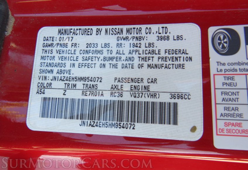 2017 Nissan 370Z - Image 44