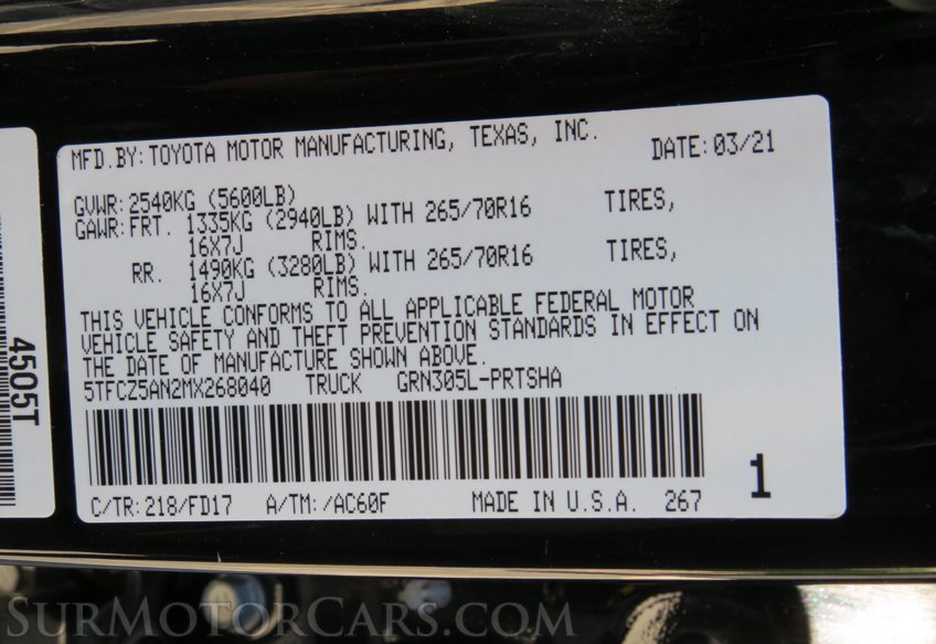 2021 Toyota Tacoma 4WD - Image 61