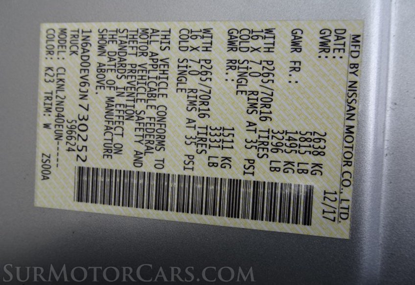 2018 Nissan Frontier - Image 53