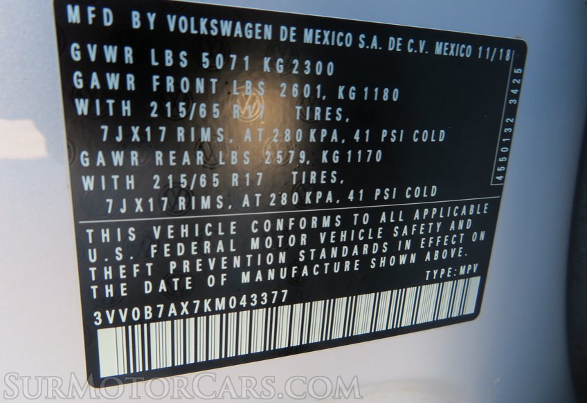 2019 Volkswagen Tiguan - Image 53