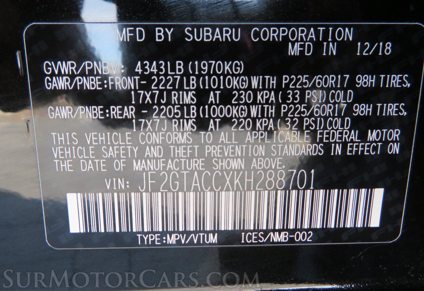 2019 Subaru Crosstrek - Image 53