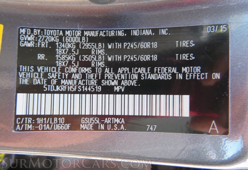 2015 Toyota Highlander - Image 60