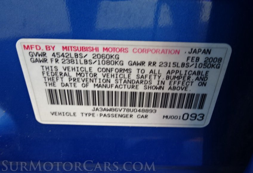 2008 Mitsubishi Lancer - Image 52