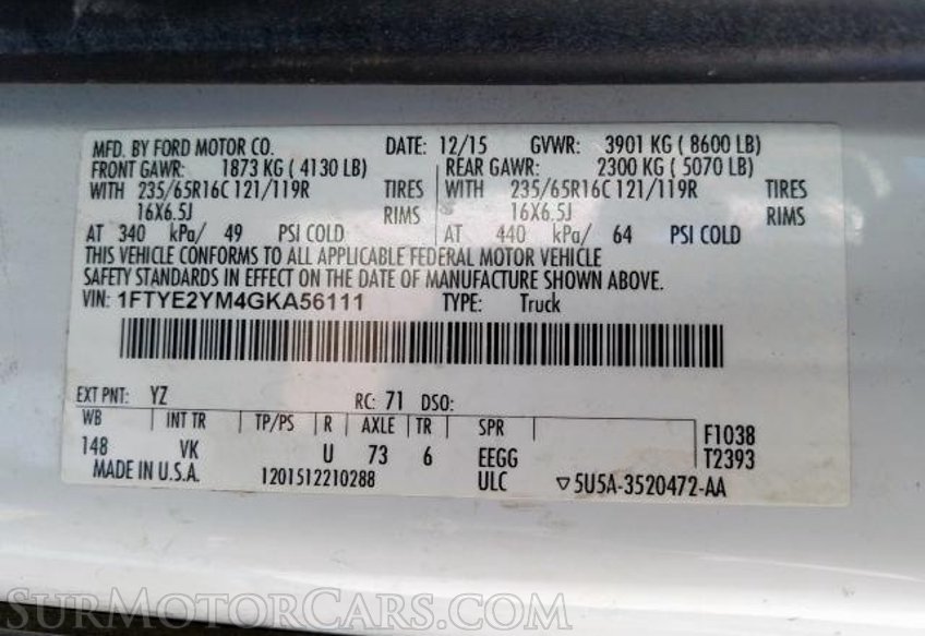 2016 Ford Transit Cargo Van - Image 9