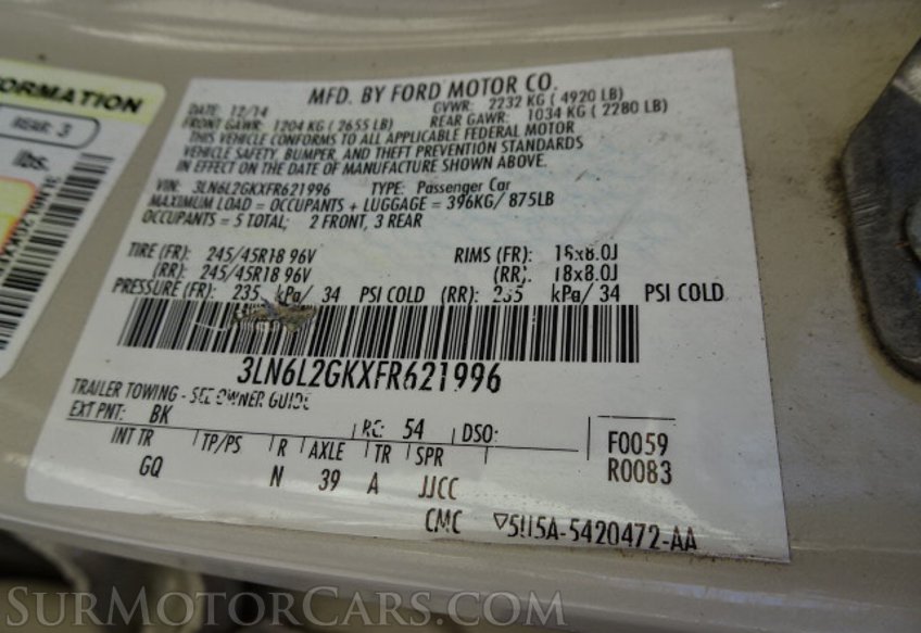 2015 Lincoln MKZ - Image 50