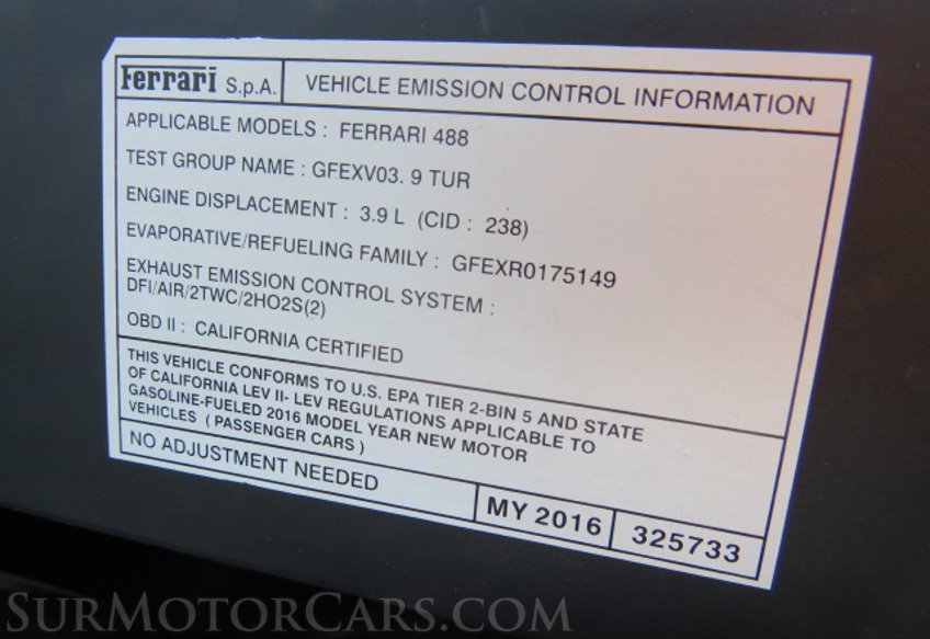 2016 Ferrari 488 GTB - Image 52