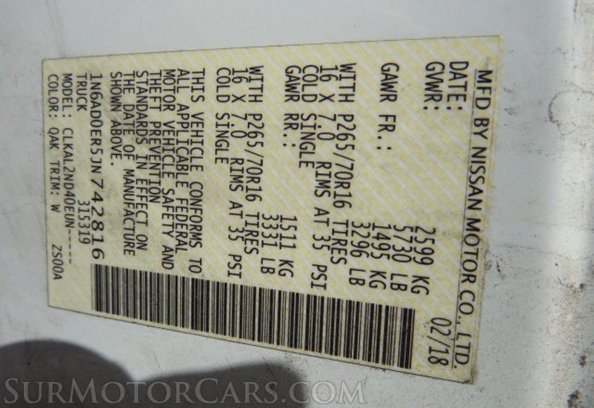 2018 Nissan Frontier - Image 44