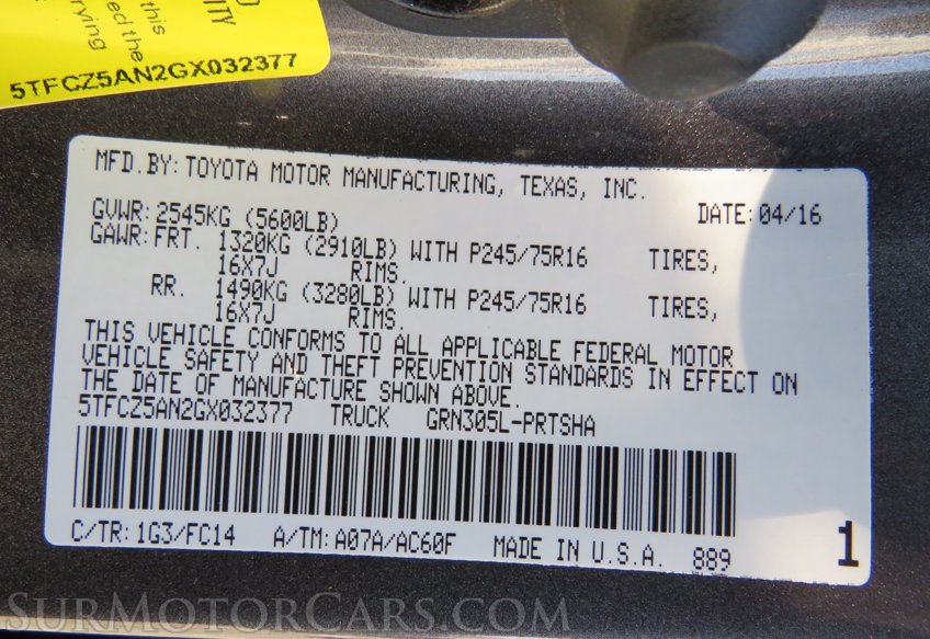 2016 Toyota Tacoma - Image 67