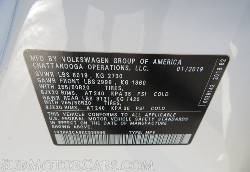 2019 Volkswagen Atlas - Image 58