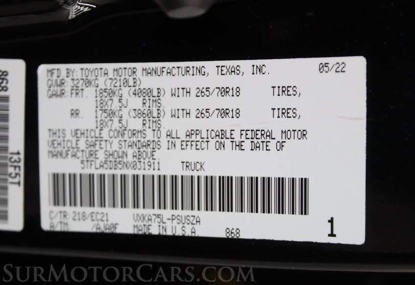 2022 Toyota Tundra - Image 69