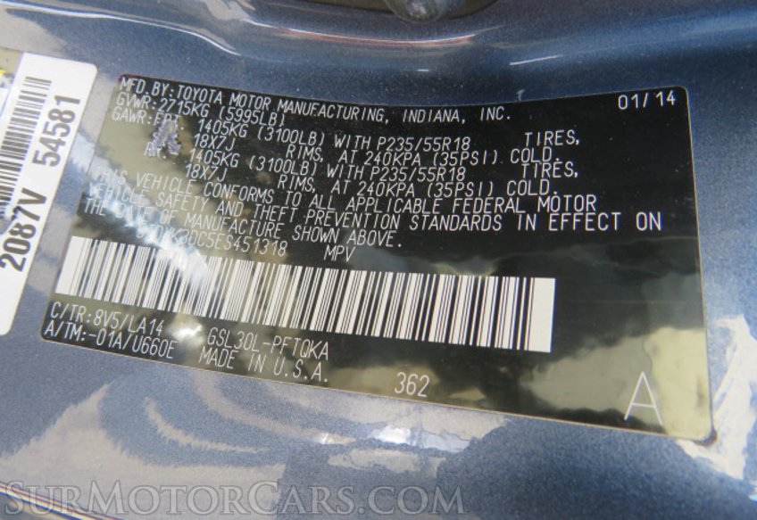 2014 Toyota Sienna - Image 61