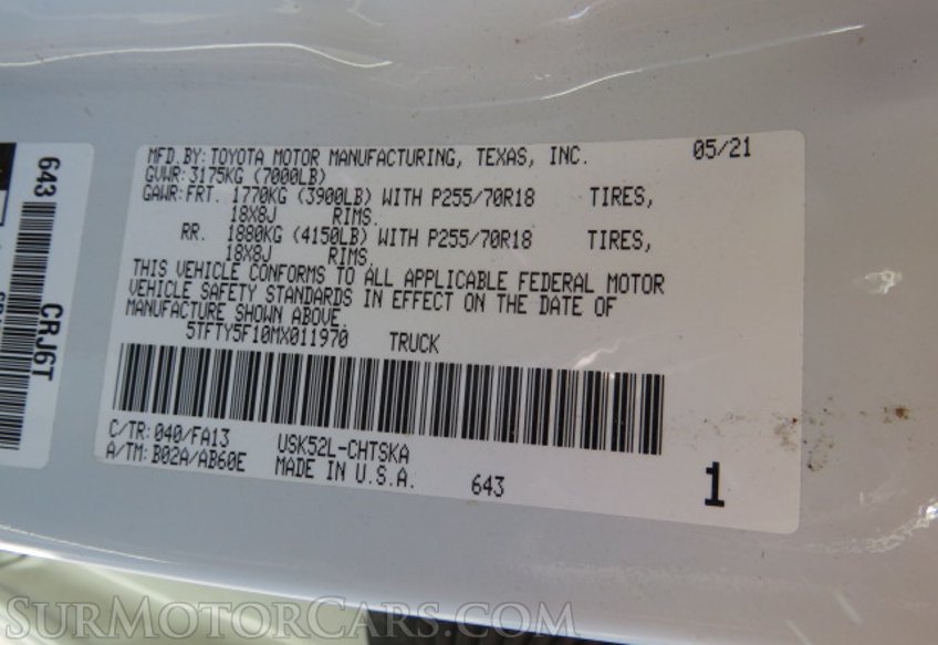 2021 Toyota Tundra - Image 43