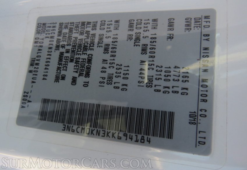 2019 Nissan NV200 Compact Cargo - Image 48