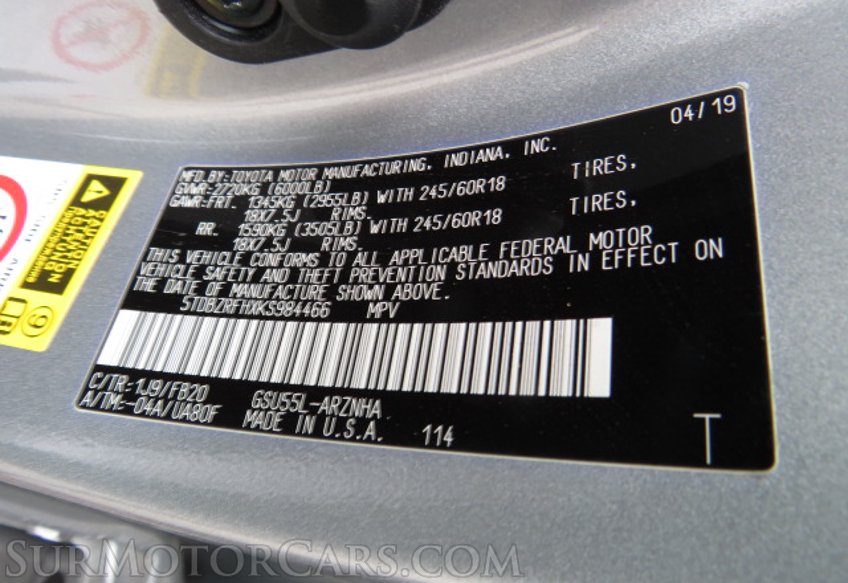 2019 Toyota Highlander - Image 49