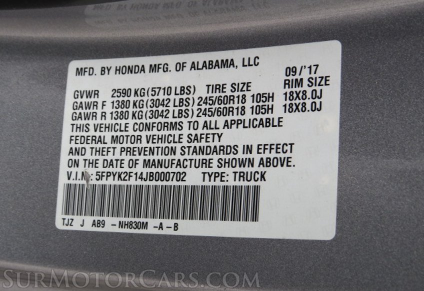 2018 Honda Ridgeline - Image 46