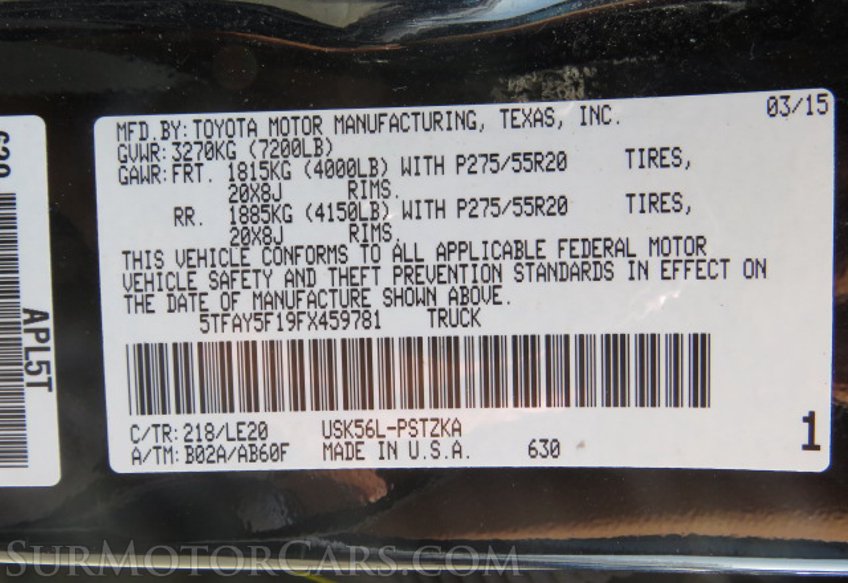 2015 Toyota Tundra 4WD Truck - Image 63