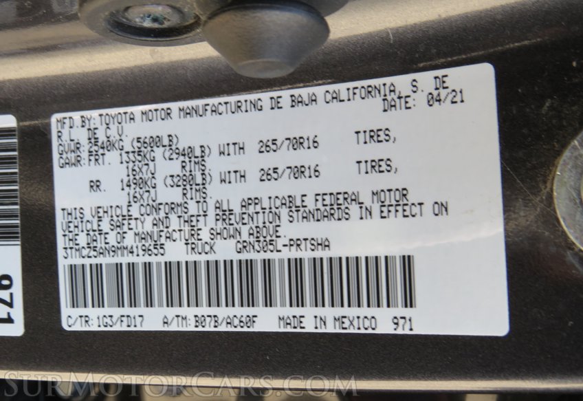 2021 Toyota Tacoma 4WD - Image 54