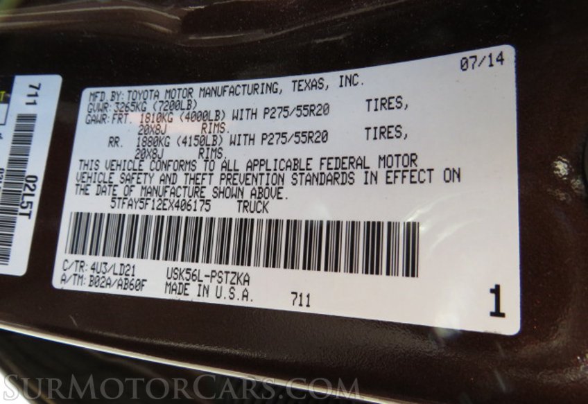 2014 Toyota Tundra 4WD Truck - Image 57