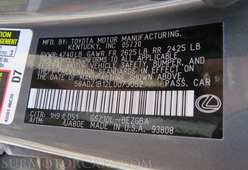 2020 Lexus ES - Image 52