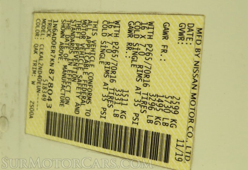 2019 Nissan Frontier - Image 40