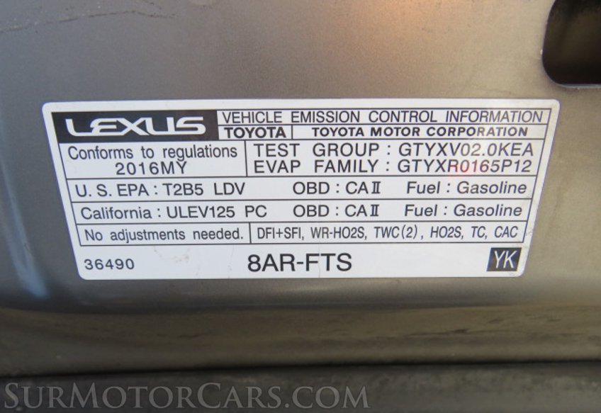 2016 Lexus IS 200t - Image 54