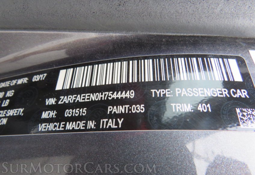 2017 Alfa Romeo Giulia - Image 55