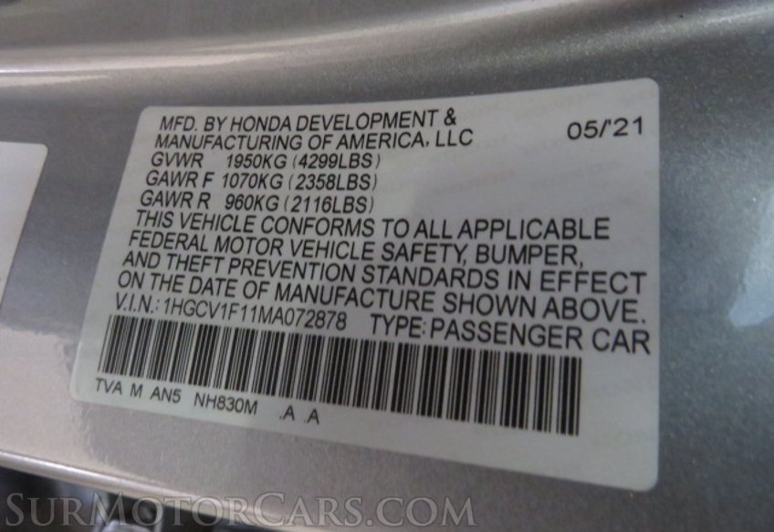 2021 Honda Accord - Image 50