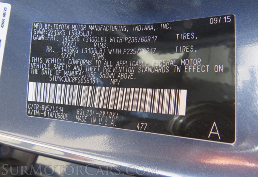 2015 Toyota Sienna - Image 54