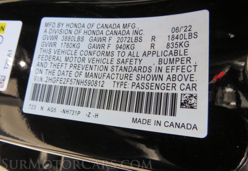 2022 Honda Civic Sedan - Image 51