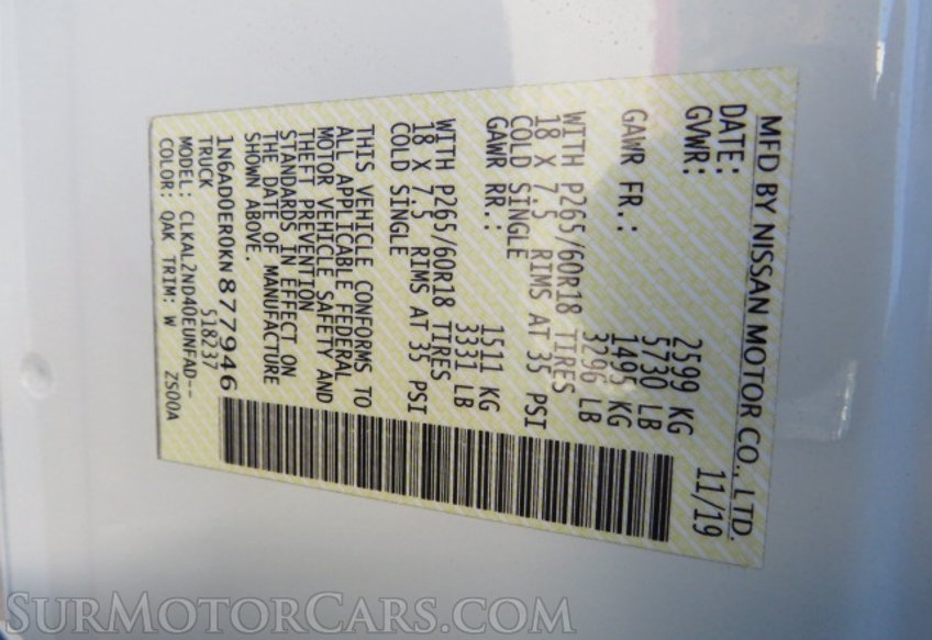 2019 Nissan Frontier - Image 53