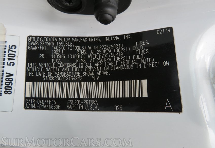 2014 Toyota Sienna - Image 64