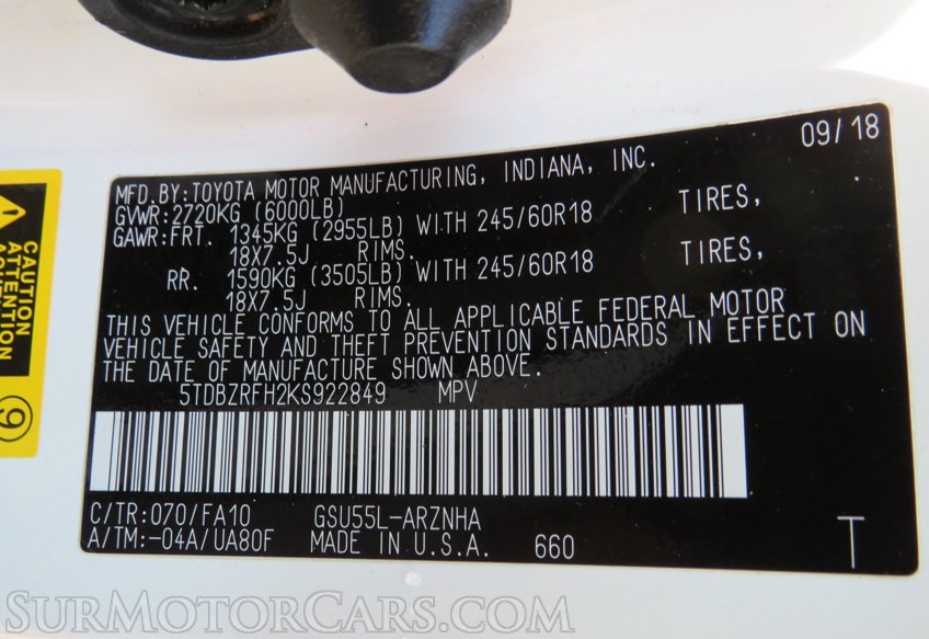 2019 Toyota Highlander - Image 45