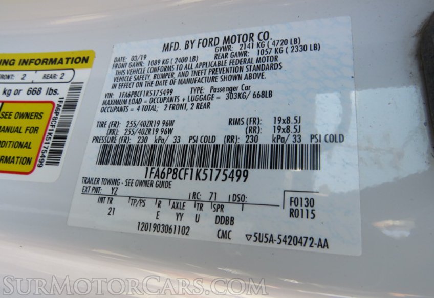 2019 Ford Mustang - Image 44