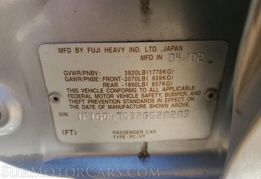 2002 Subaru Impreza - Image 12