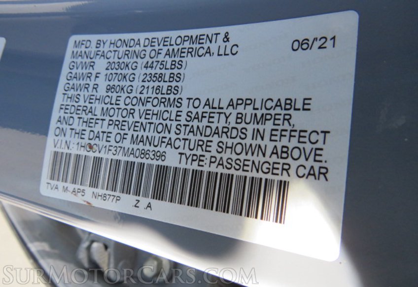 2021 Honda Accord Sedan - Image 46