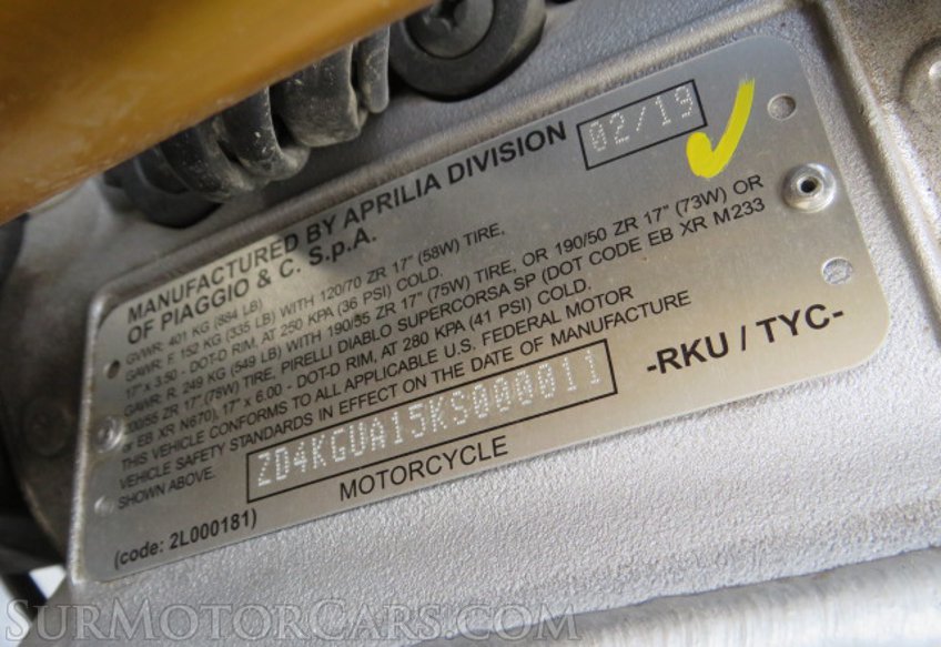2019 Apri Touno Tuono V4 - Image 25