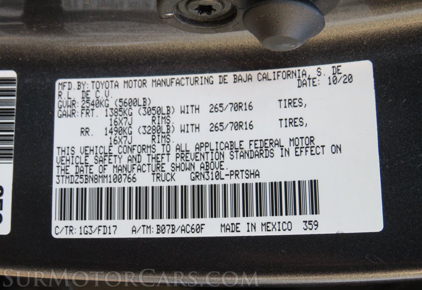 2021 Toyota Tacoma 4WD - Image 64