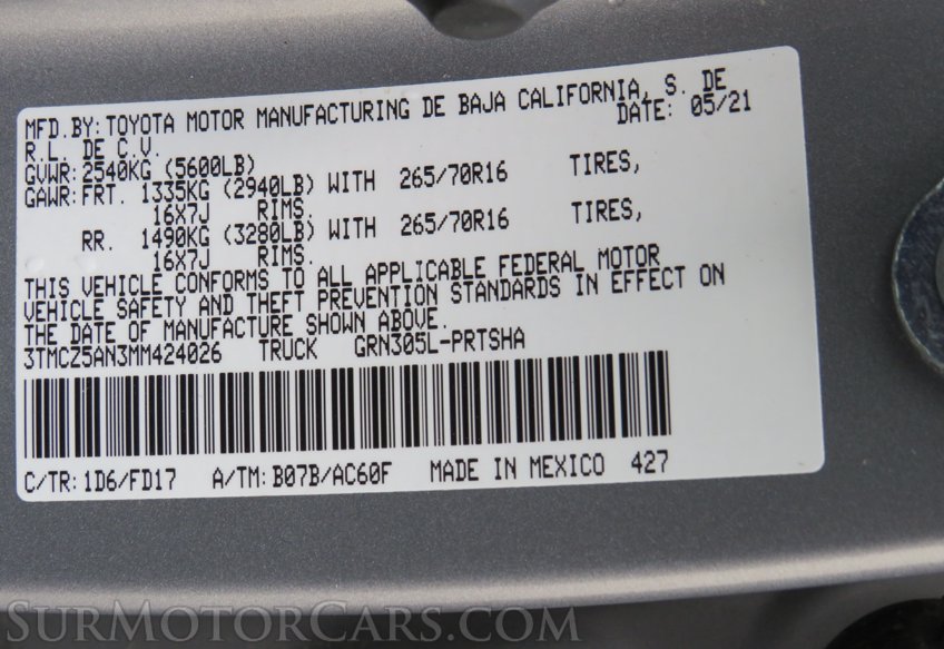 2021 Toyota Tacoma 4WD - Image 58